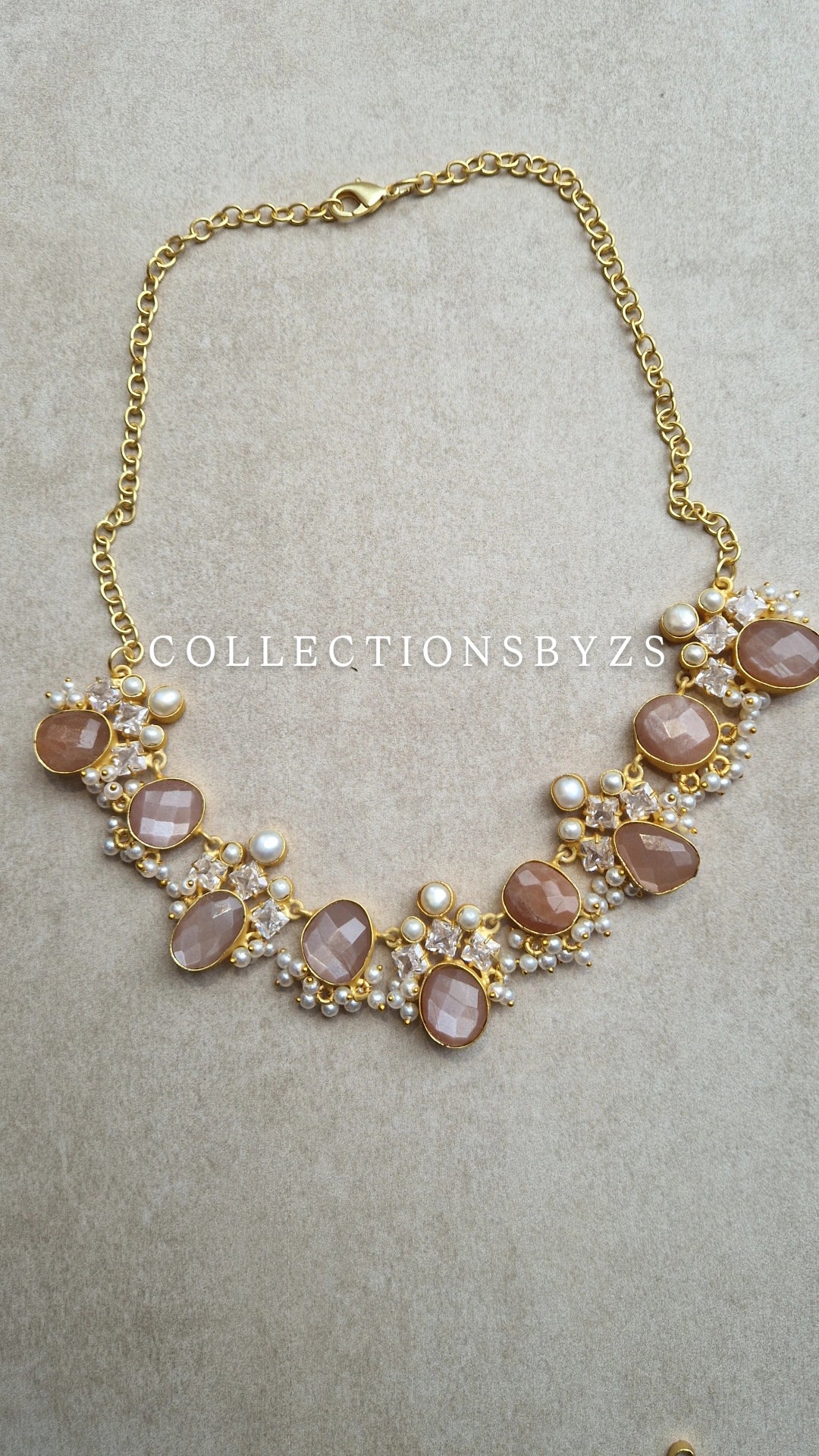 HOOR Small yet Beautiful Elegant Premium Mother of Pearl & Powder Pink - Morganite Brown