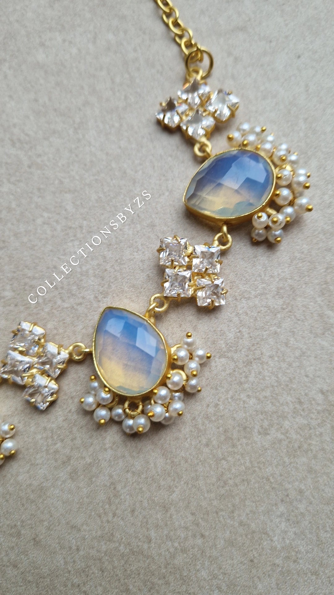NYLA- Small, Beautiful Elegant Premium Mother of Pearl & Opalite