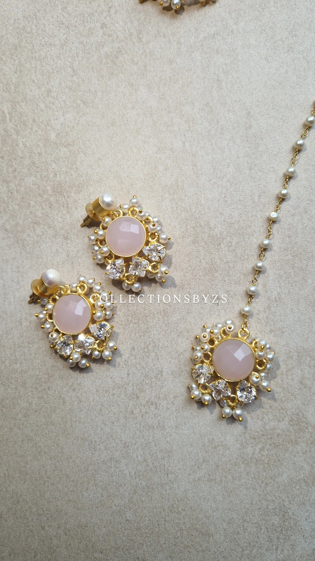 SAHAR- Small yet Beautiful Elegant Premium Mother of Pearl & Powder Pink