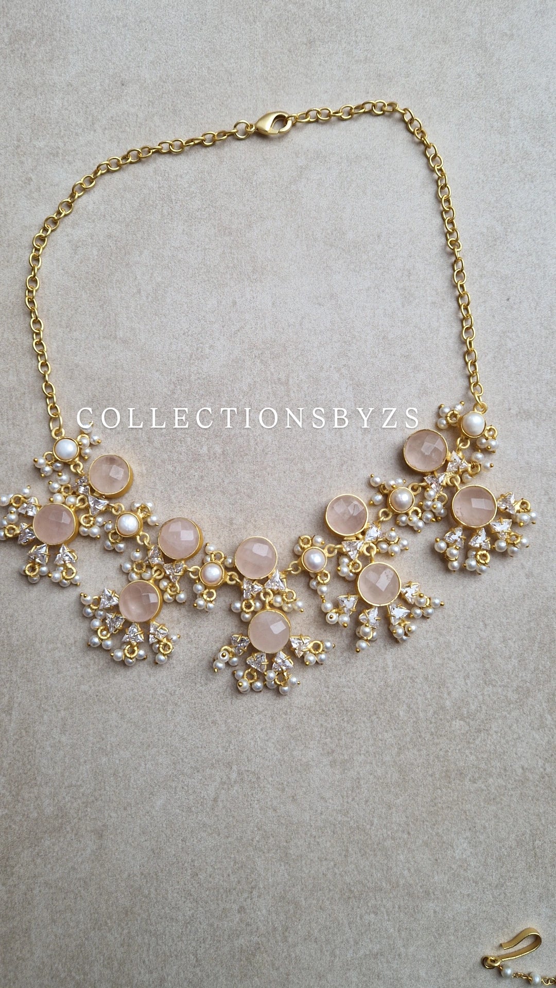EMAN  Elegant, Luxury *Premium* Fresh Water pearl and Rose Quartz