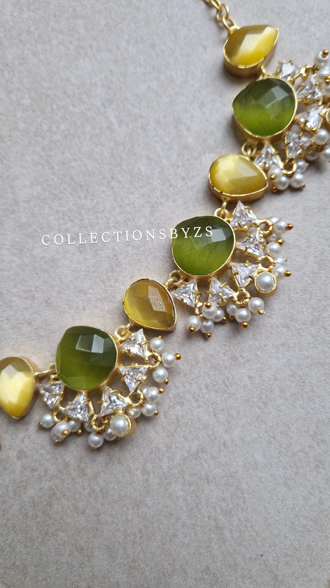 FARYAL Small Beautiful Elegant *Premium* Mother of Pearl& YELLOW & GREEN