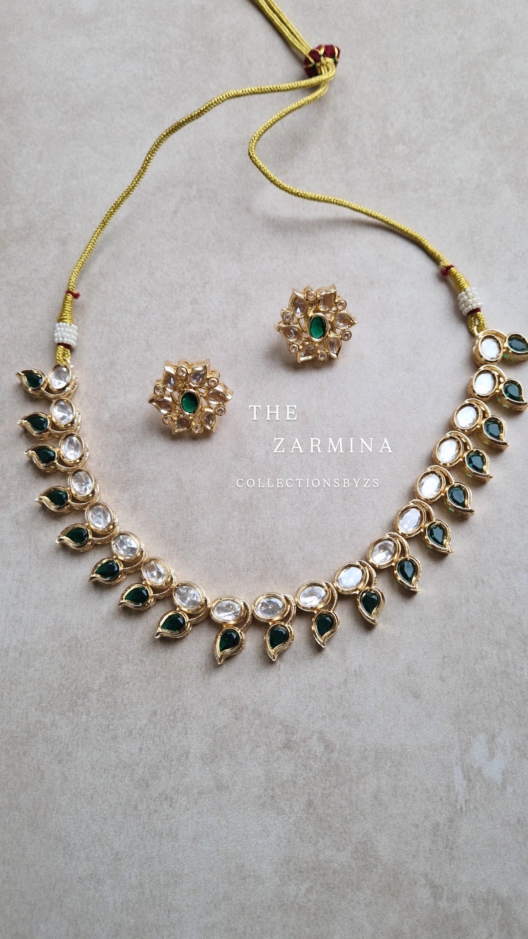 ZARMINA - INSPIRED Mossonite Set- Dark Green