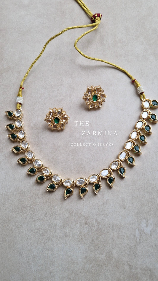 ZARMINA - INSPIRED Mossonite Set- Dark Green