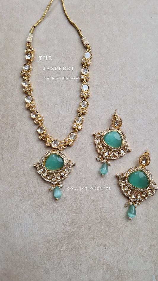 MISHAAL * CLEARANCE* - Mint Small Chest Mala set.