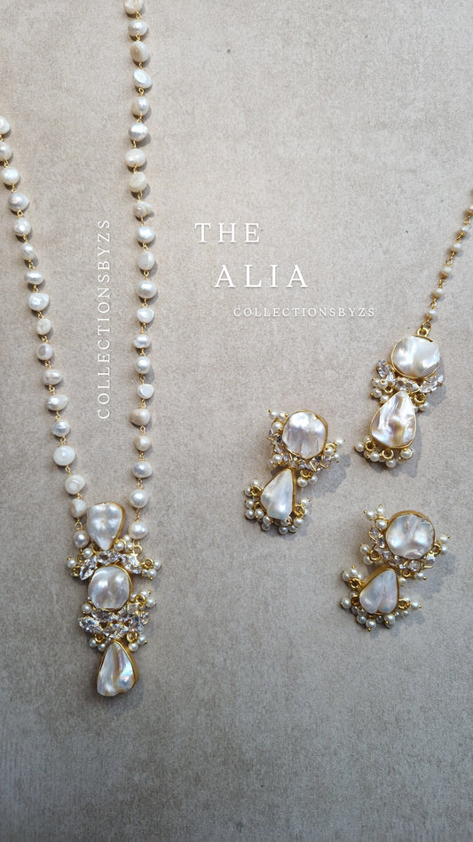 ALIA- *Premium* Small beautiful Elegant Premium Mother of Pearls - Mala Set