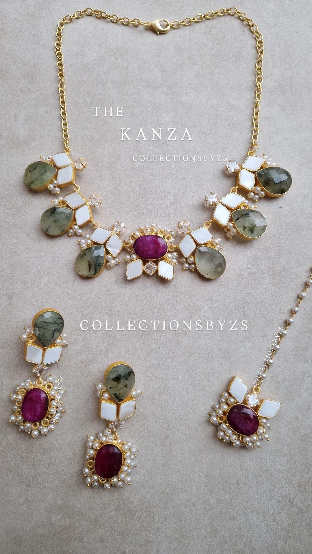 KANZA- Beautiful Elegant Premium Mother of Pearls Set.