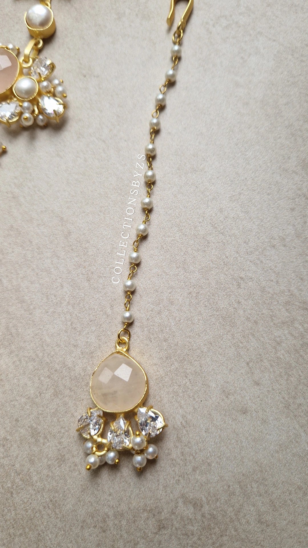 ZAHIDA - Small *Premium* Fresh Water Pearl and Rose Quartz Set