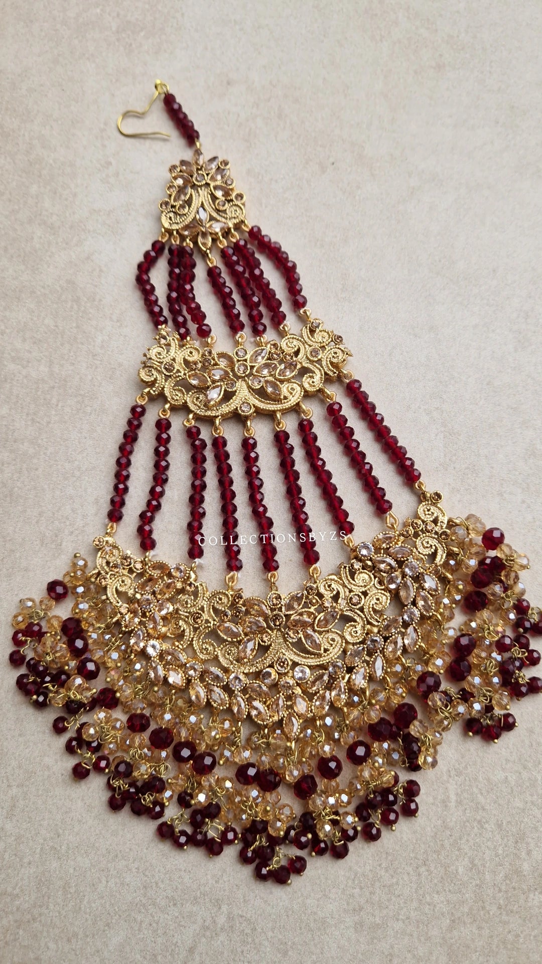 ZARA- Premium Pakistani Earrings, Tikka and OVERSIZED Jhumar Set