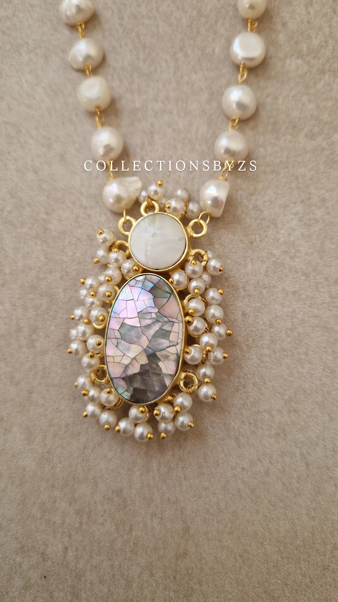 HEERA- *Premium* Fresh water Pearls Mini Mala and Mini Earring