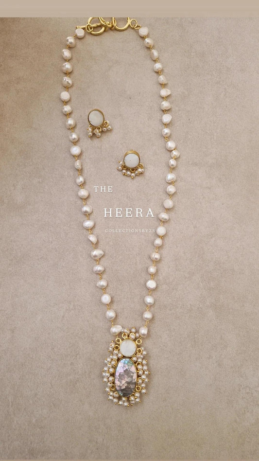 HEERA- *Premium* Fresh water Pearls Mini Mala and Mini Earring