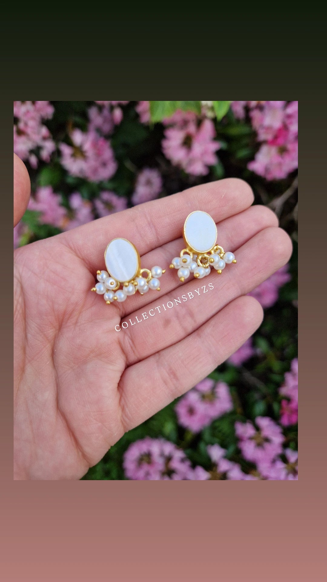 HEERA- *Premium* Fresh water Pearls Mini Mala and Mini Earring - PINK