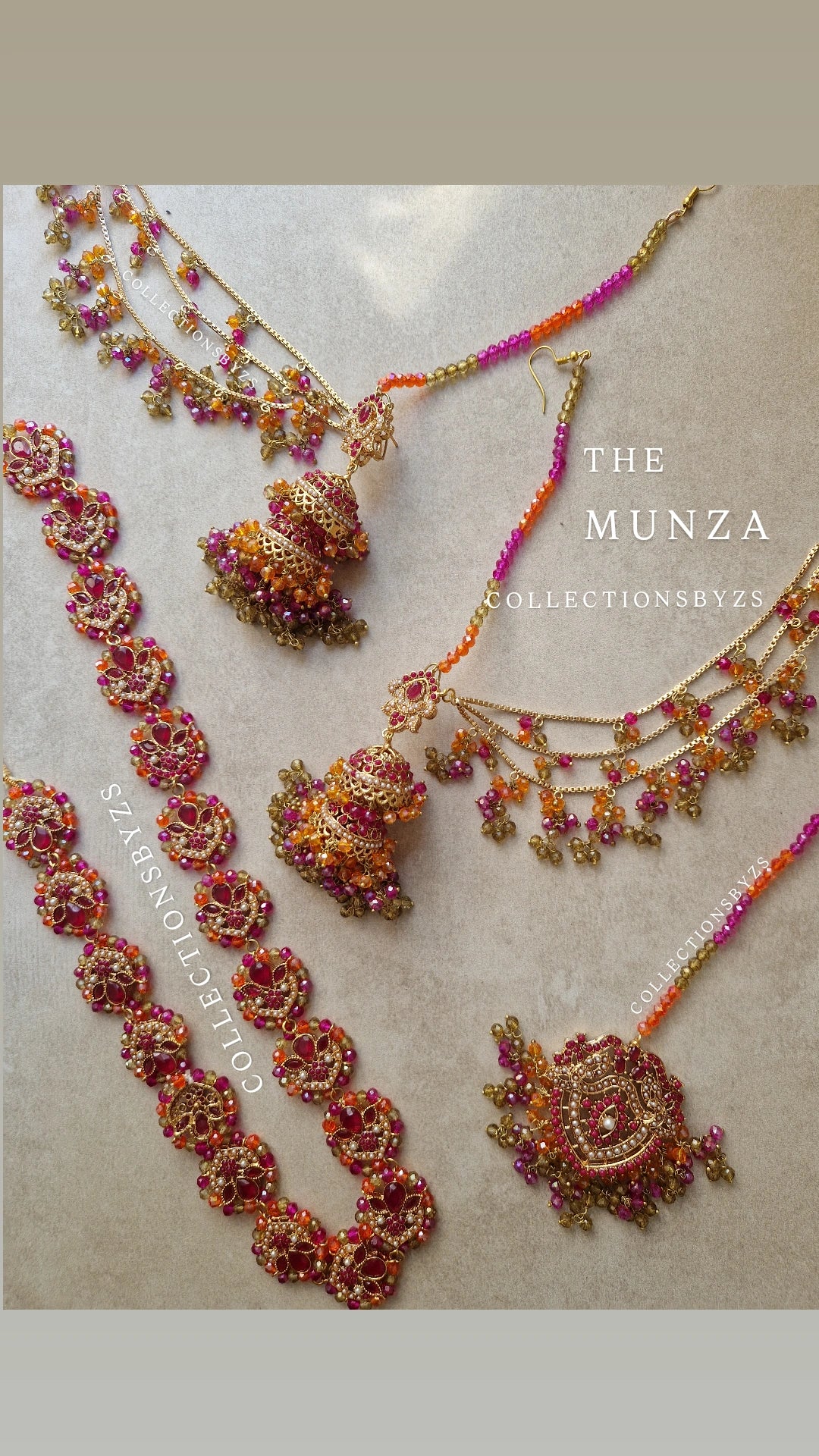 MUNZA -* Mala version only* Pakistani Multicoloured Mehndi Set