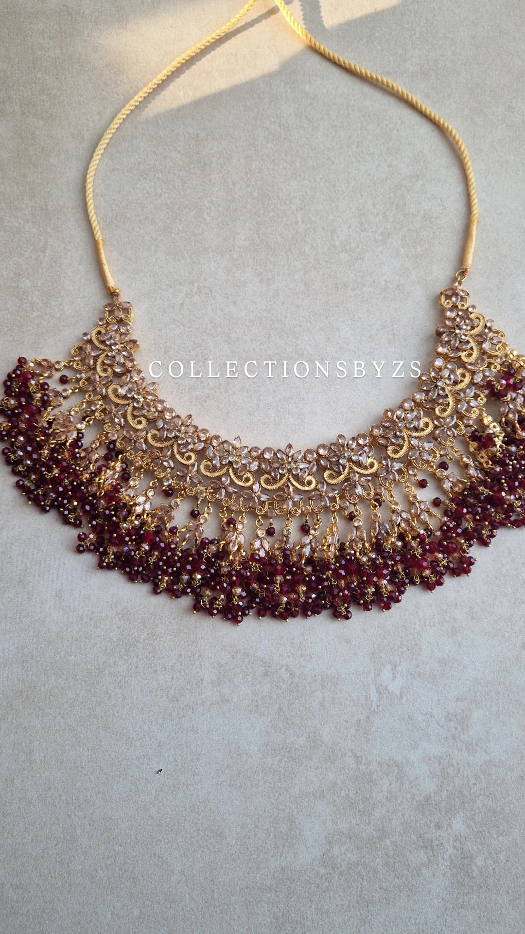 IQRA- Beautiful Pakistani Maroon Bridal Set - 4 piece