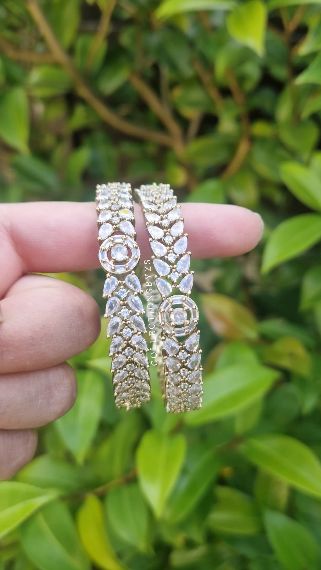 MYRA- Beautiful American Diamond Bangles- X2 pieces