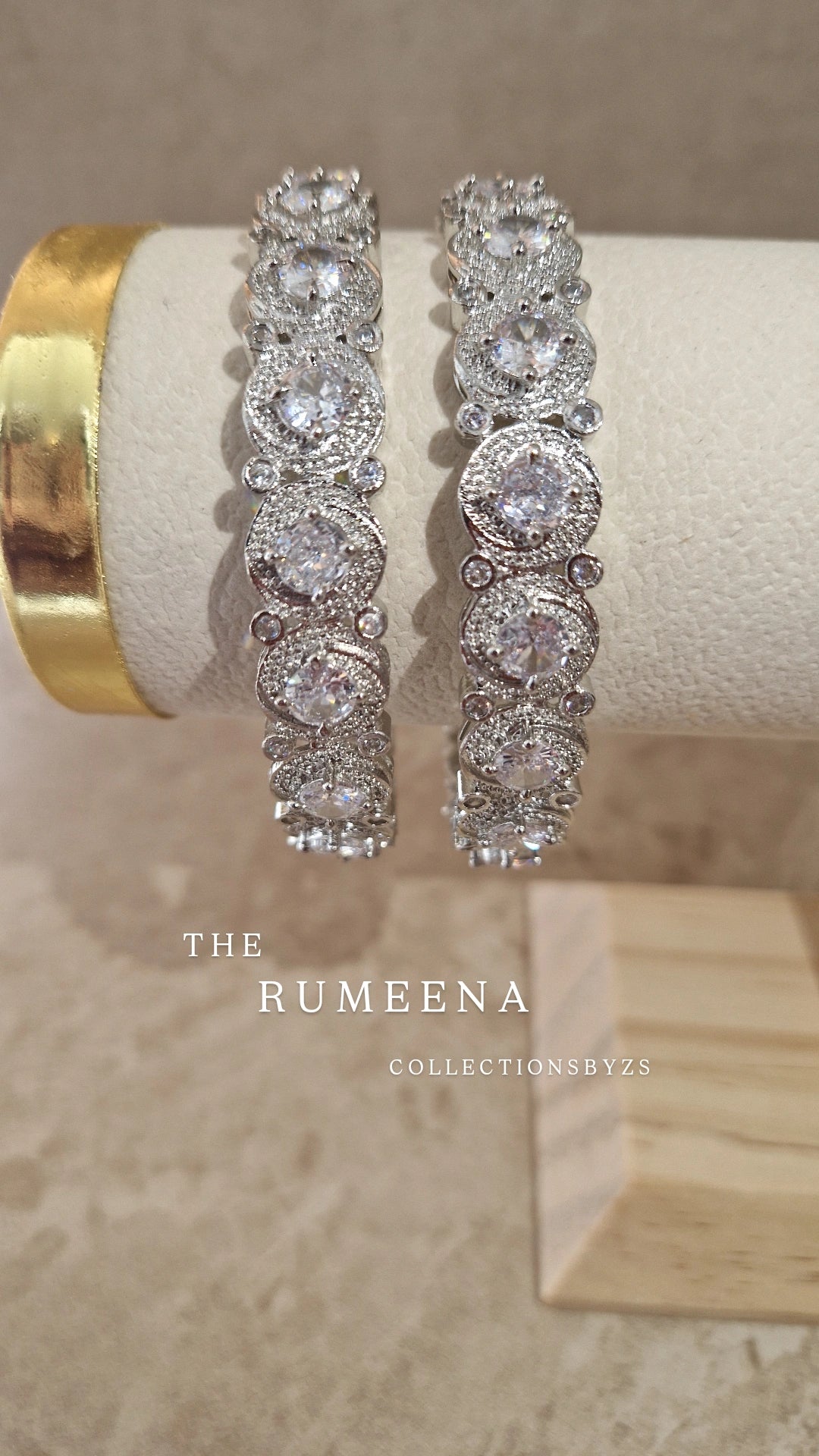 RUMEENA - Beautiful Silver Bangles - FULL SILVER - CLEAR