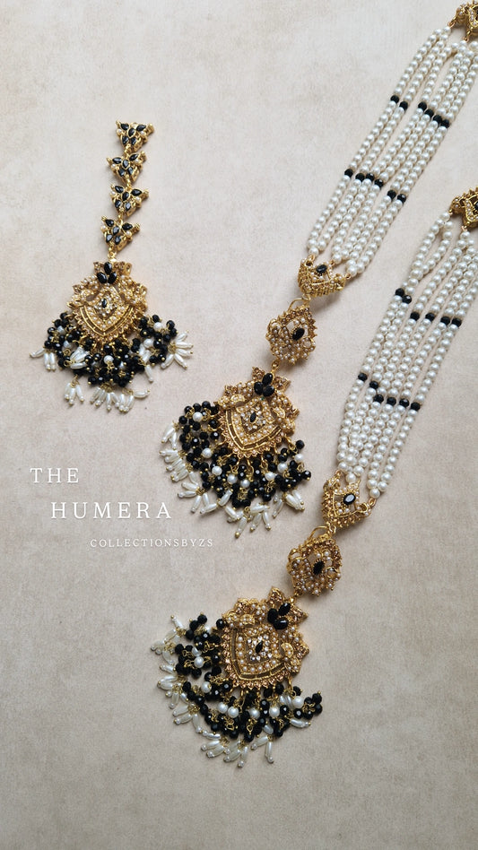 HUMERA - Pakistani Earrings & Tikka with Saharas.