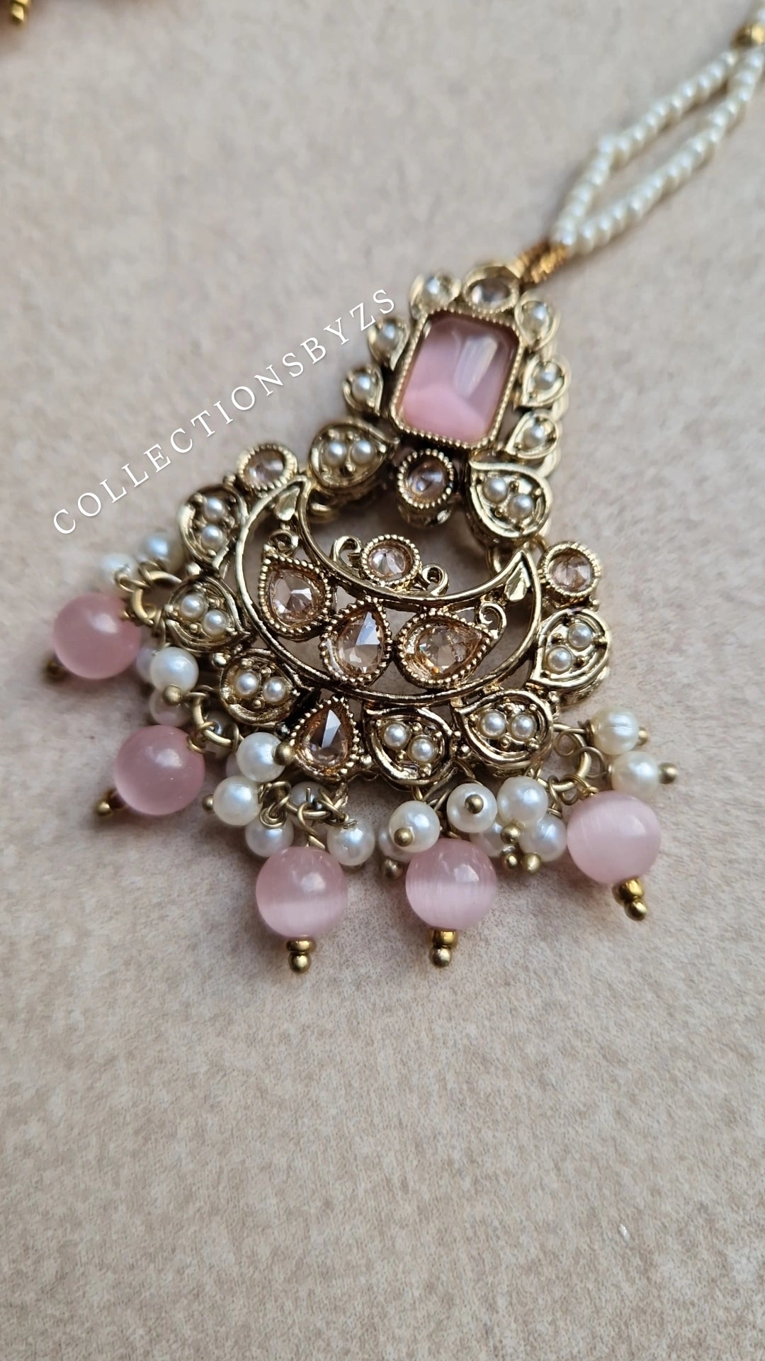 HIBA - Reverse AD Indian Pink & Pearl