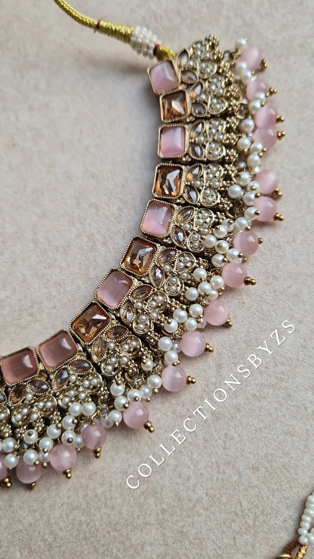 HIBA - Reverse AD Indian Pink & Pearl