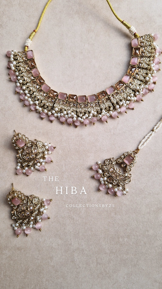 HIBA - Reverse AD Indian Pink & Pearl