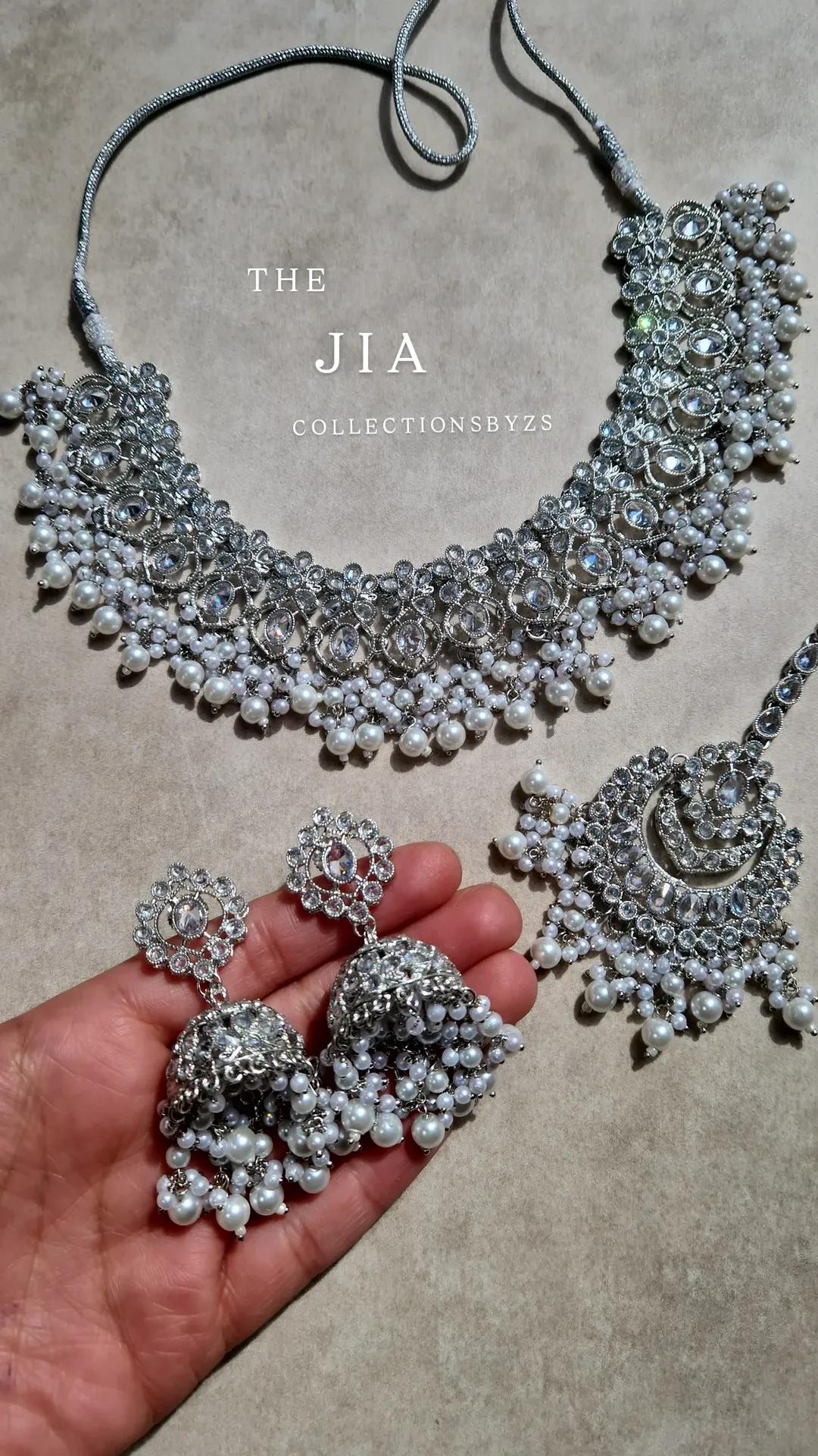 JIA:- Reverse AD Value SILVER Indian Jewellery Set