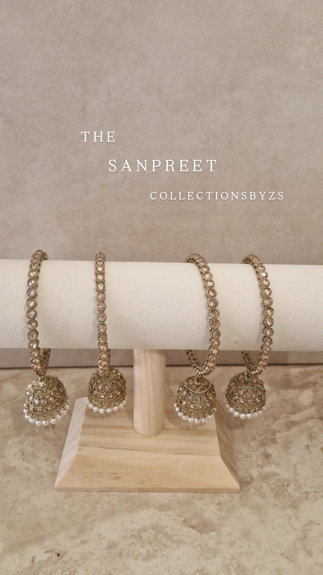 SANPREET - Indian Reverse AD Jumka Bangles - 4 Bangles