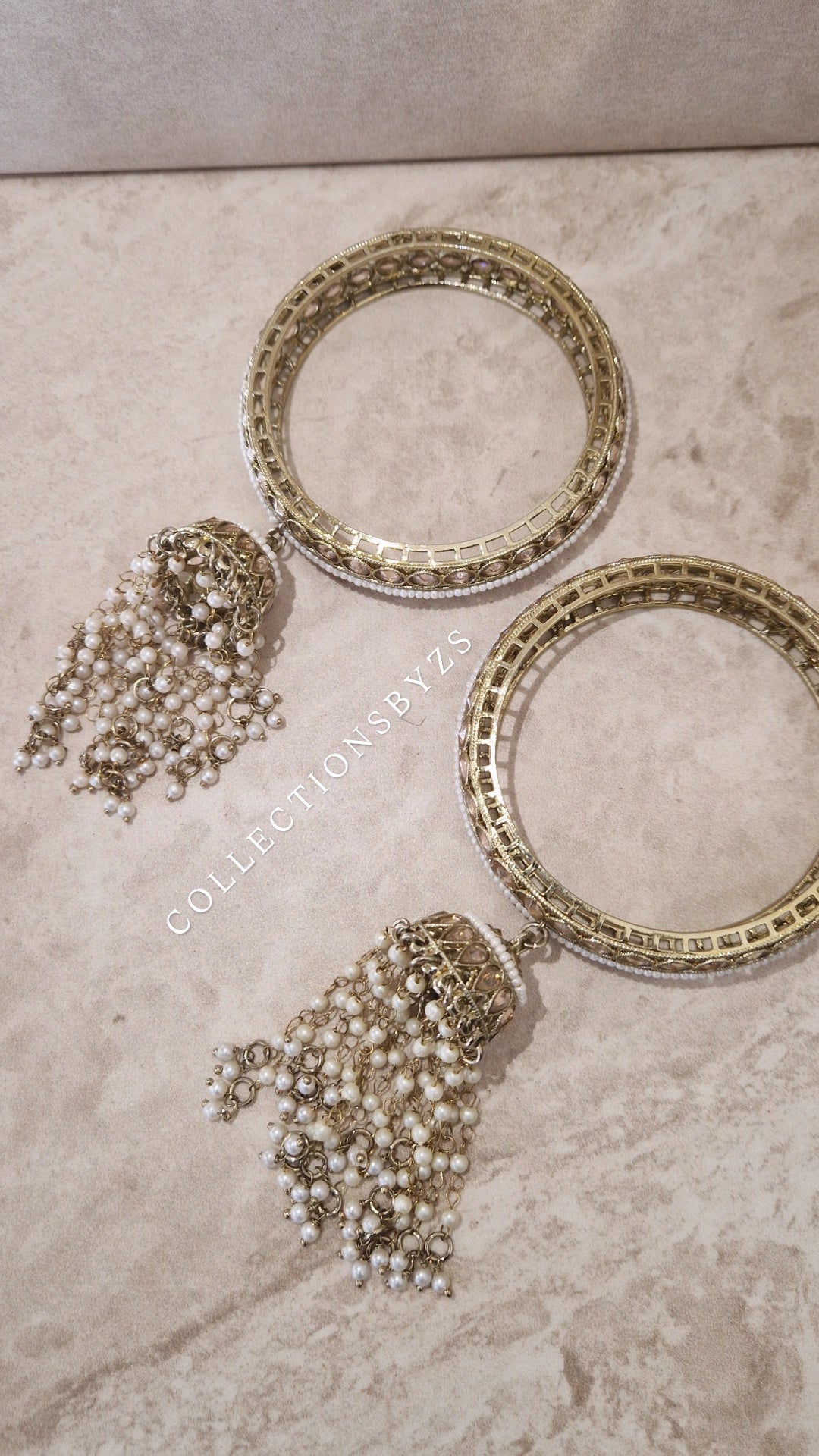 REMSHA- Indian Reverse AD Jumka Bangles - 2 Bangles