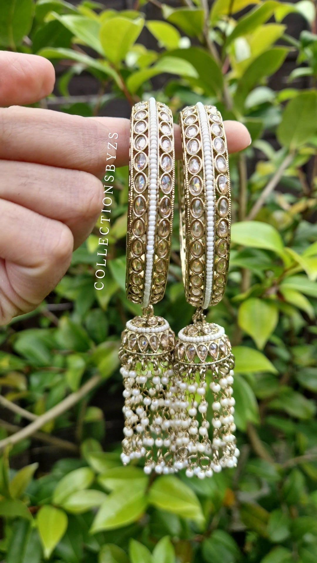 REMSHA- Indian Reverse AD Jumka Bangles - 2 Bangles