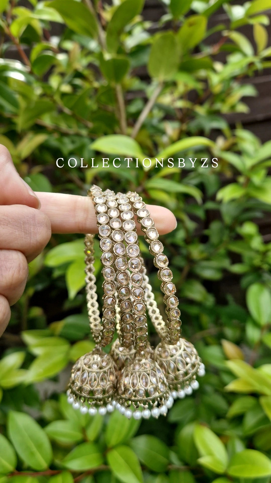 SANPREET - Indian Reverse AD Jumka Bangles - 4 Bangles
