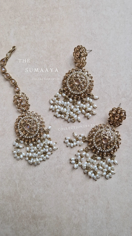 SUMAAYA - Earrings & Tikka Set Reverse AD