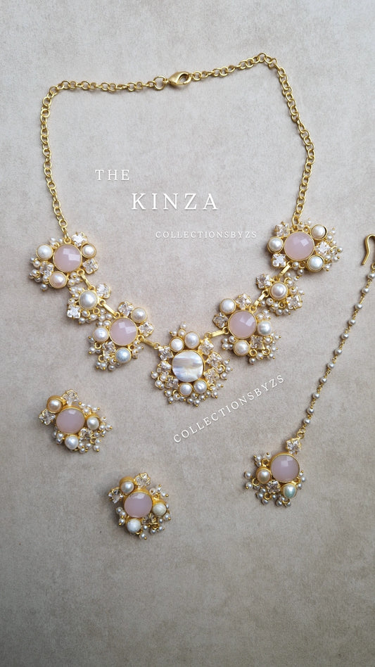 KINZA-  Small yet Beautiful Elegant Premium Mother of Pearl Set and Pink Set