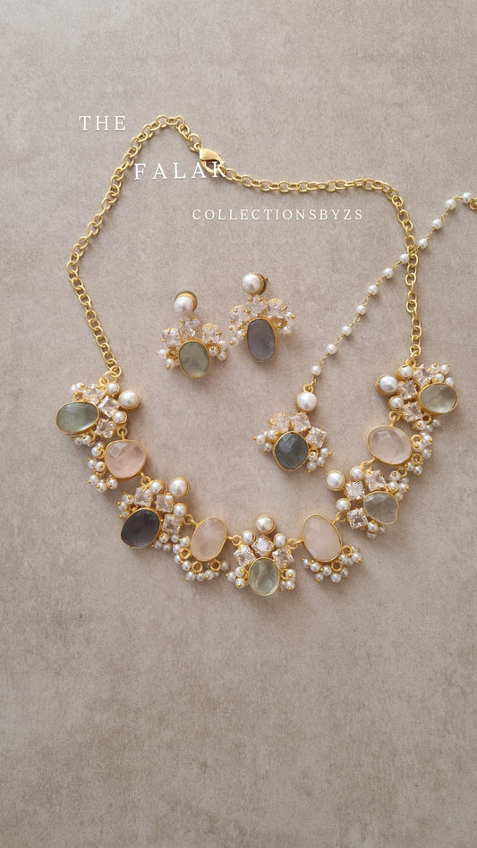 FALAK Small Beautiful Elegant *Premium* Mother of Pearl & -Rose Quartz & Sage