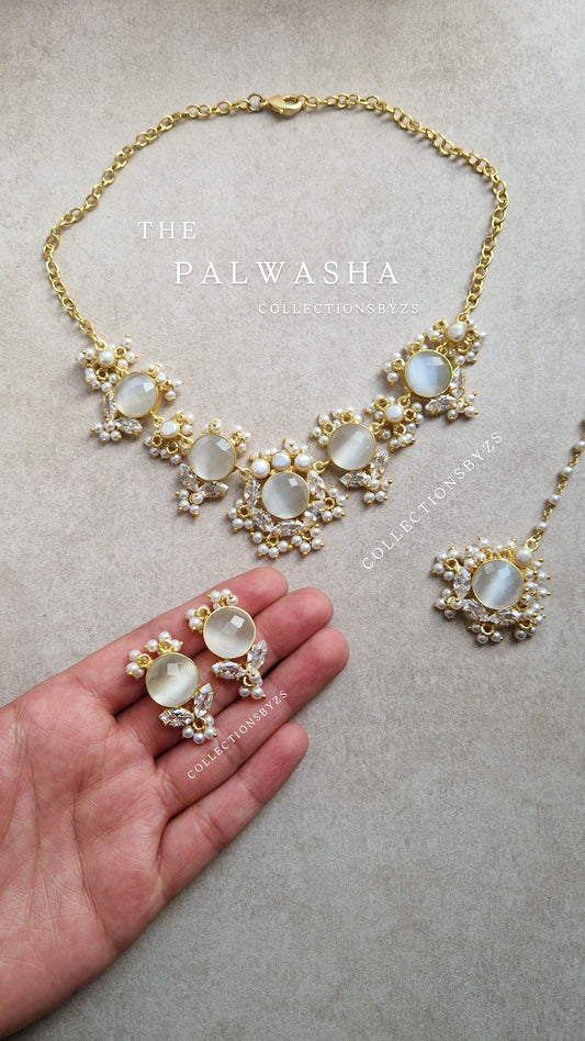 PALWASHA - *Premium* Small Dainty Beautiful Grey and Fresh water Pearls Jewellery Set