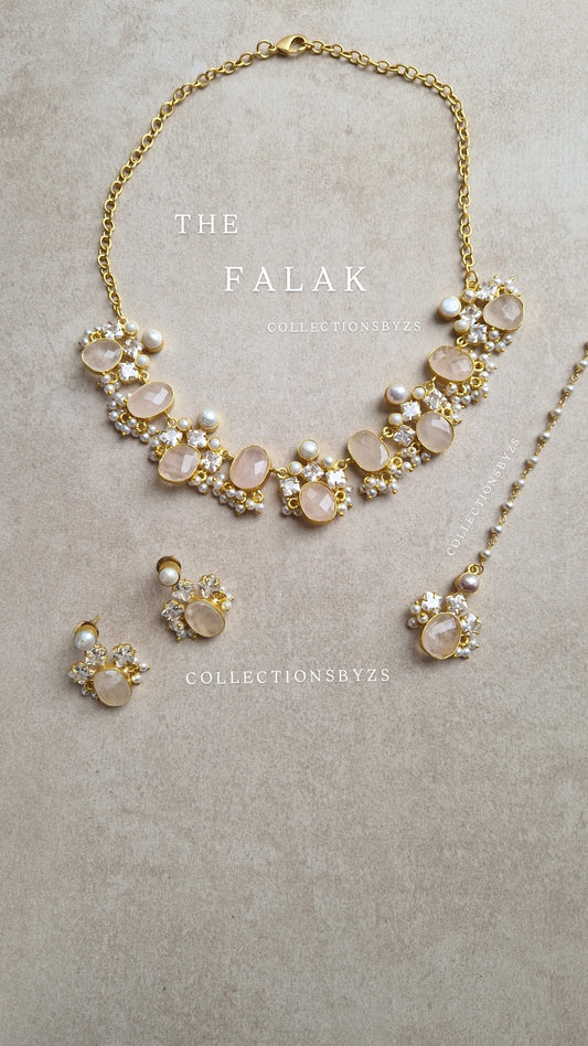 FALAK Small Beautiful Elegant *Premium* Mother of Pearl & -Rose Quartz.