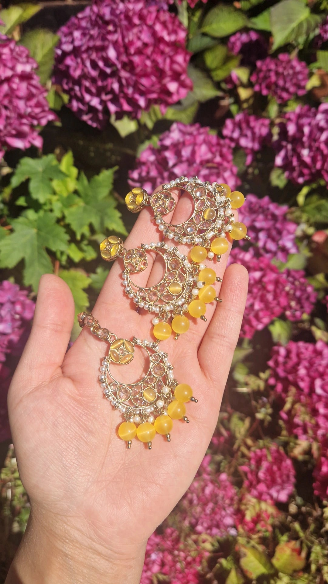 IQRA - Beautiful Reverse AD Choker Set - YELLOW