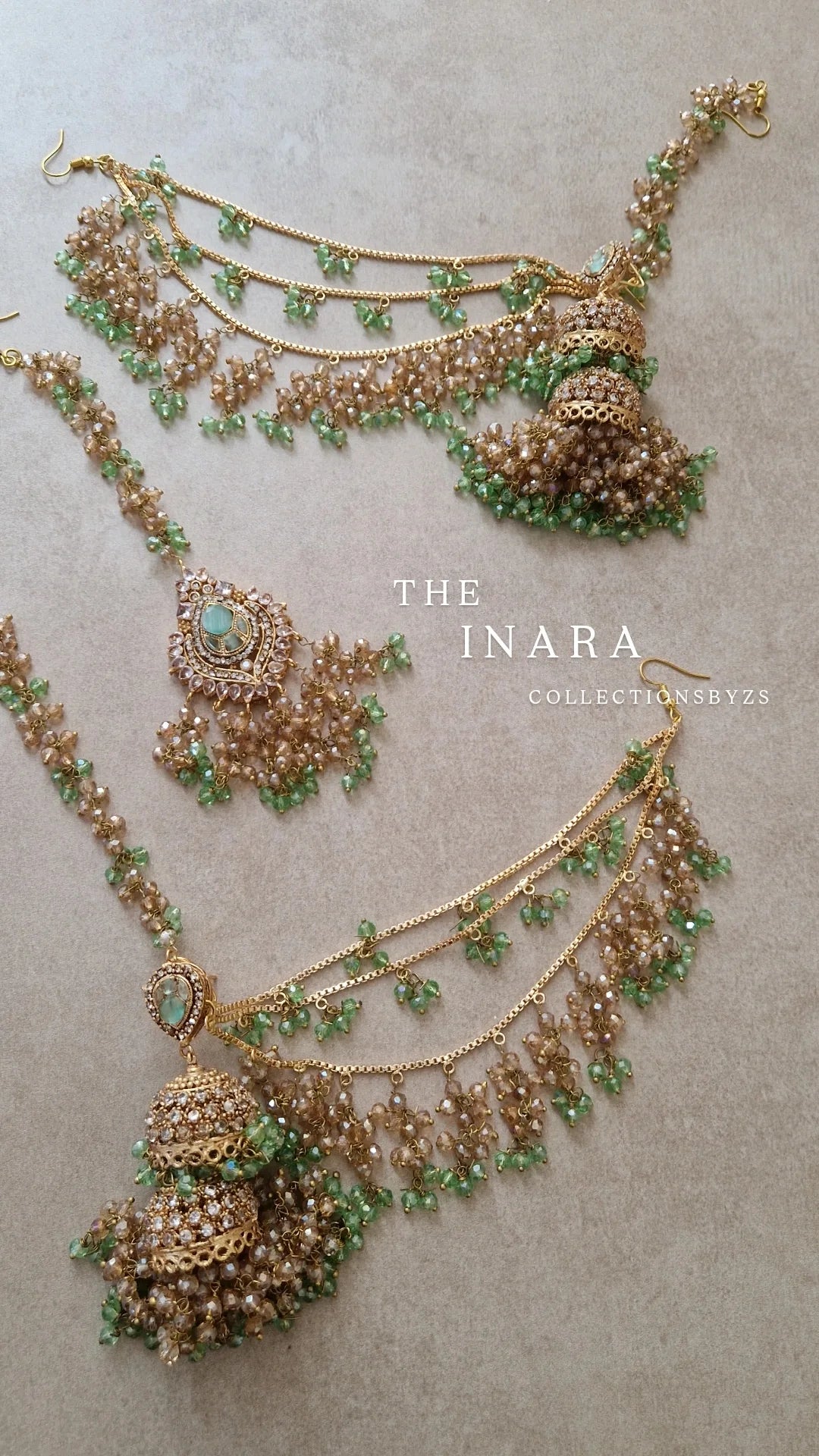 INARA - Light Green and Gold.