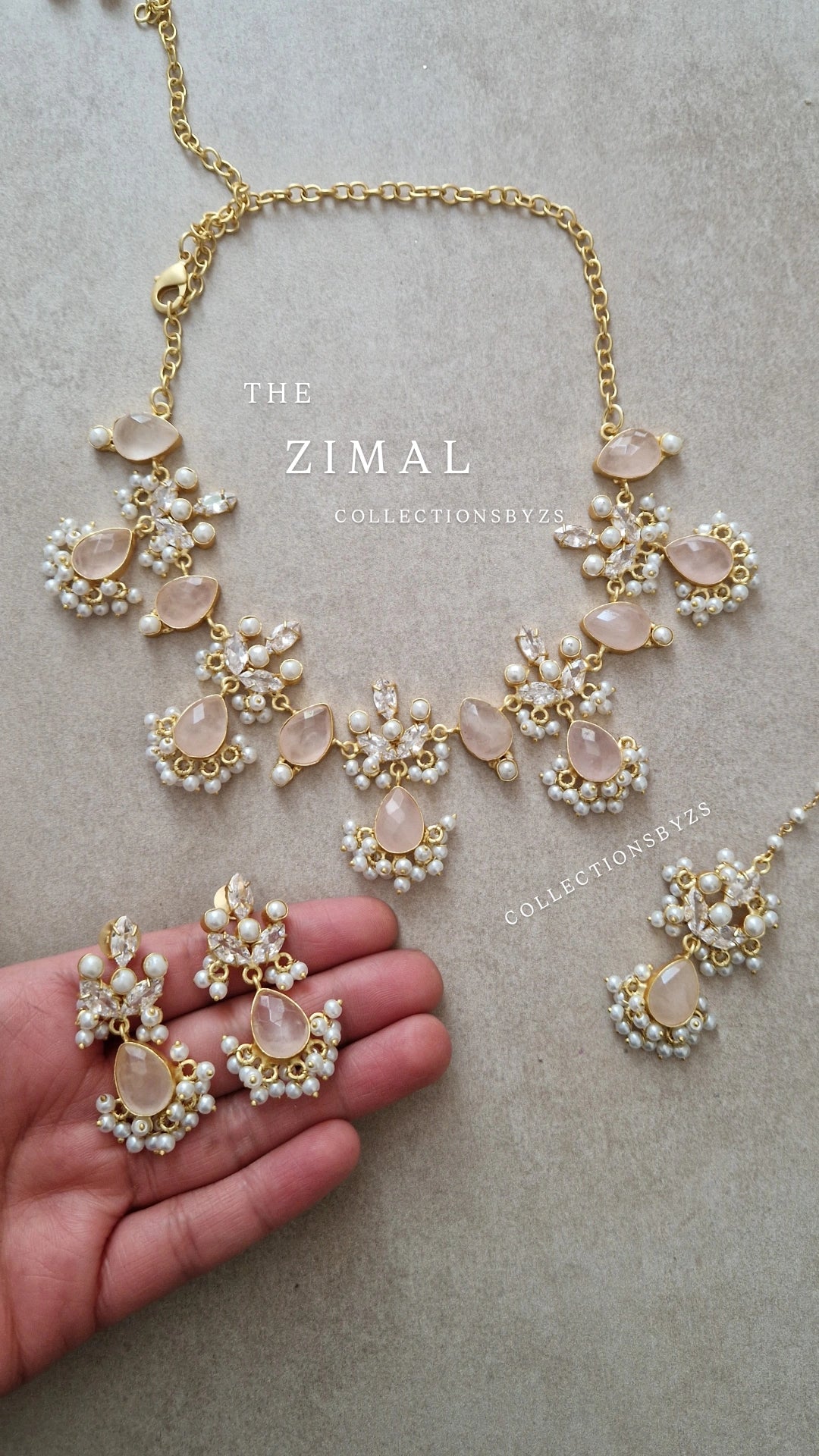 ZIMAL- Elegant, Dainty Luxury *Premium* Fresh Water Pearls & Rose Quartz