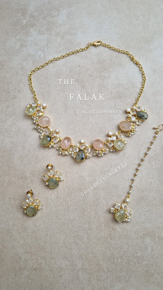 FALAK Small Beautiful Elegant *Premium* Mother of Pearl & -Rose Quartz & Sage