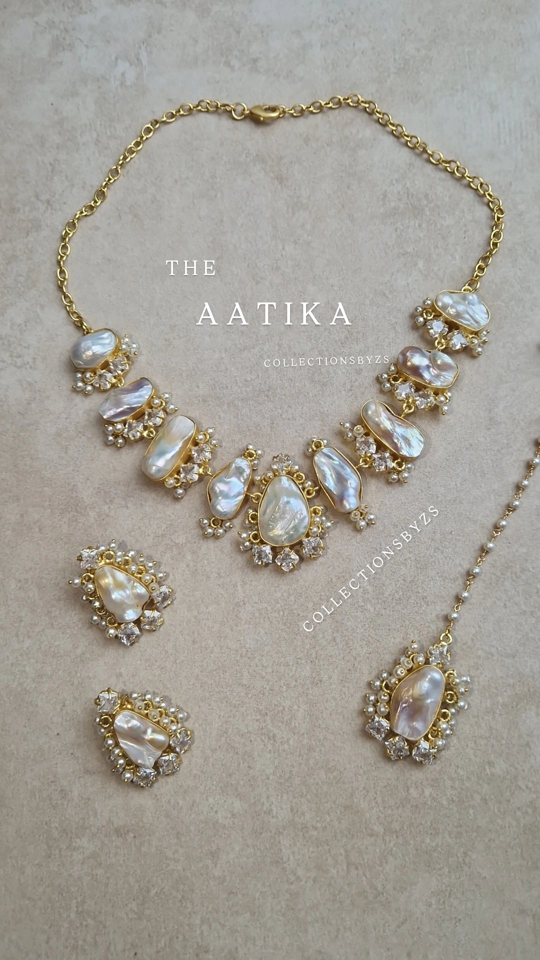 AATIKA- *Premium* Authentic Fresh Water Pearls Necklace Set