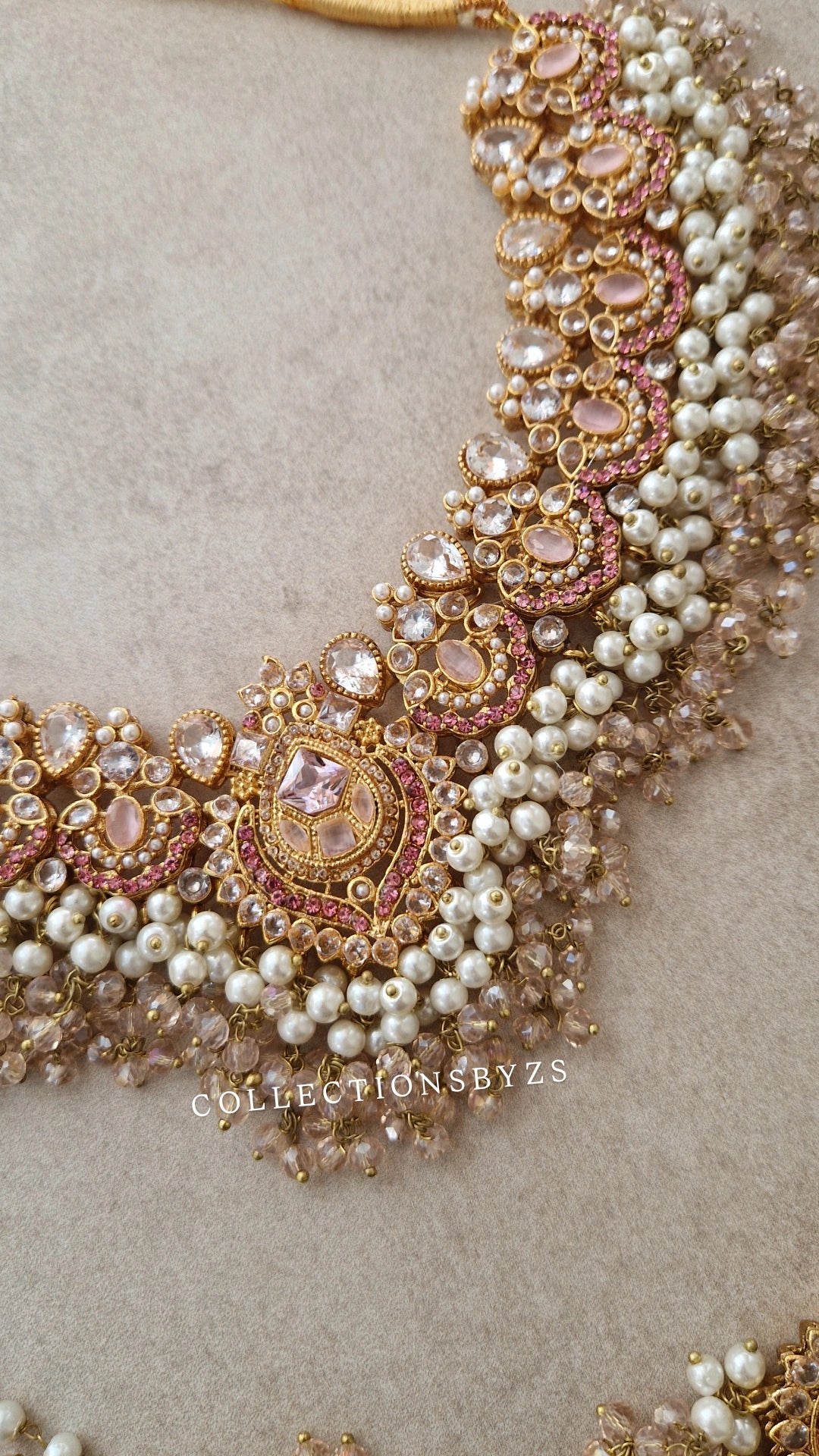 AHKIMA - Beautiful Pakistani pink Pearl inspired set - Bridal/Semi Bridal or Party