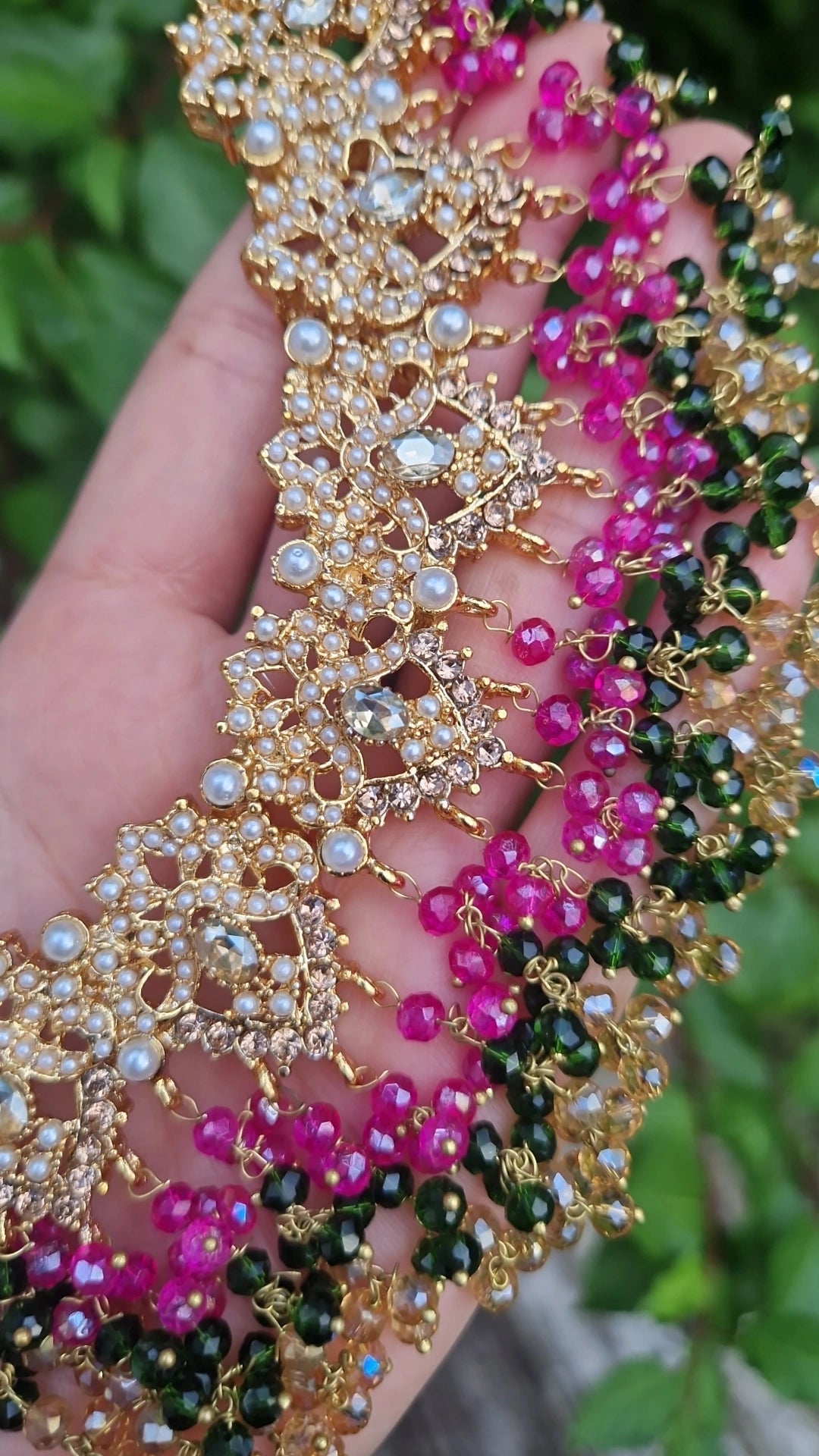 SAMAH- Beautiful Pakistani Multicoloured Mehndi Bridal/Semi Bridal Set