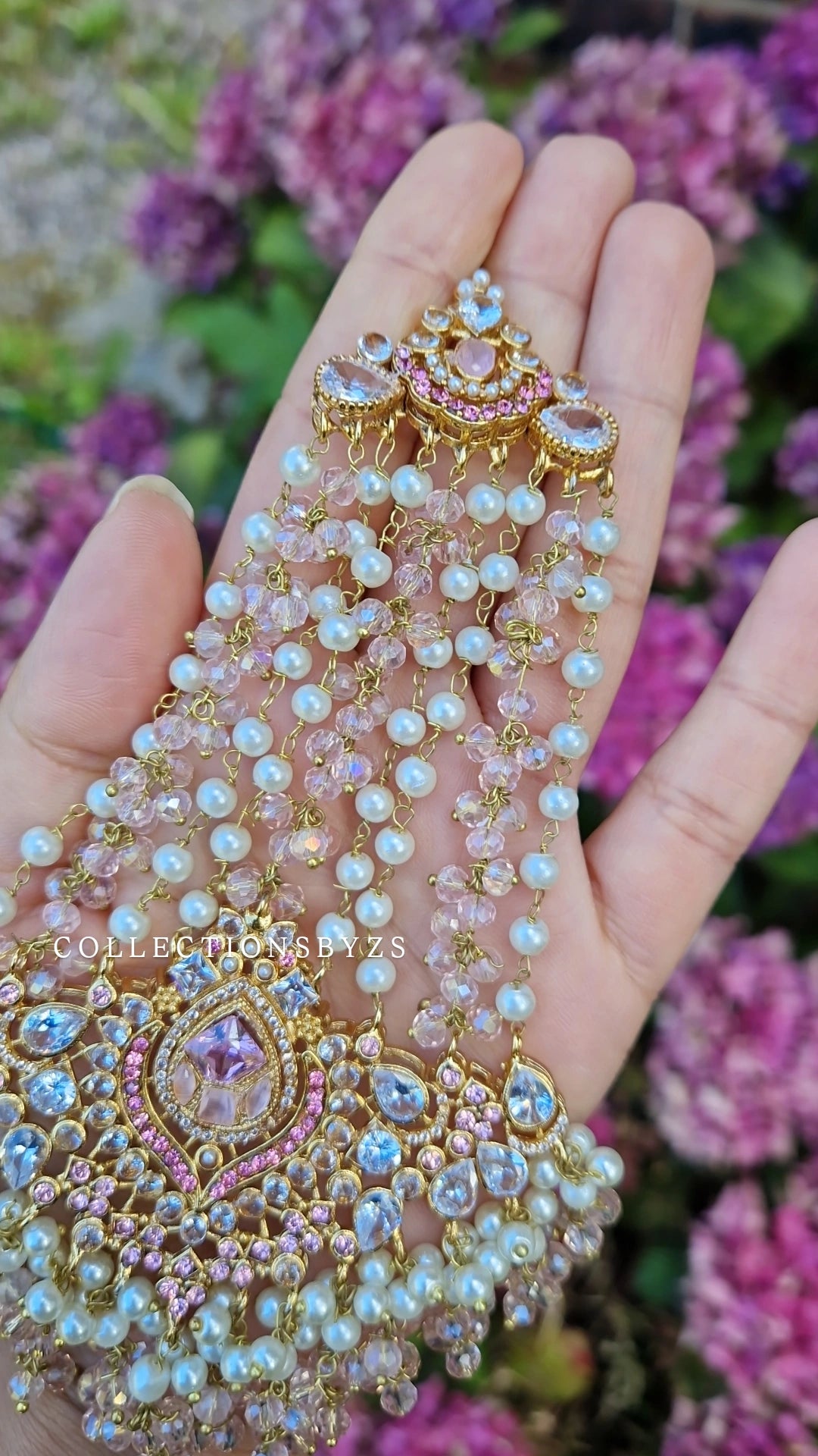 AHKIMA - Beautiful Pakistani pink Pearl inspired set - Bridal/Semi Bridal or Party