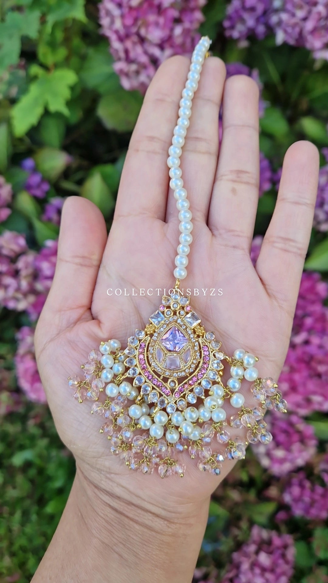 AHKIMA - Beautiful Pakistani pink Pearl inspired set - Bridal/Semi Bridal or Party