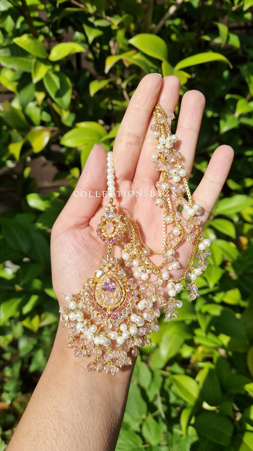 AHKIMA - Beautiful Pakistani pink Pearl inspired set - Bridal/Semi Bridal or Party