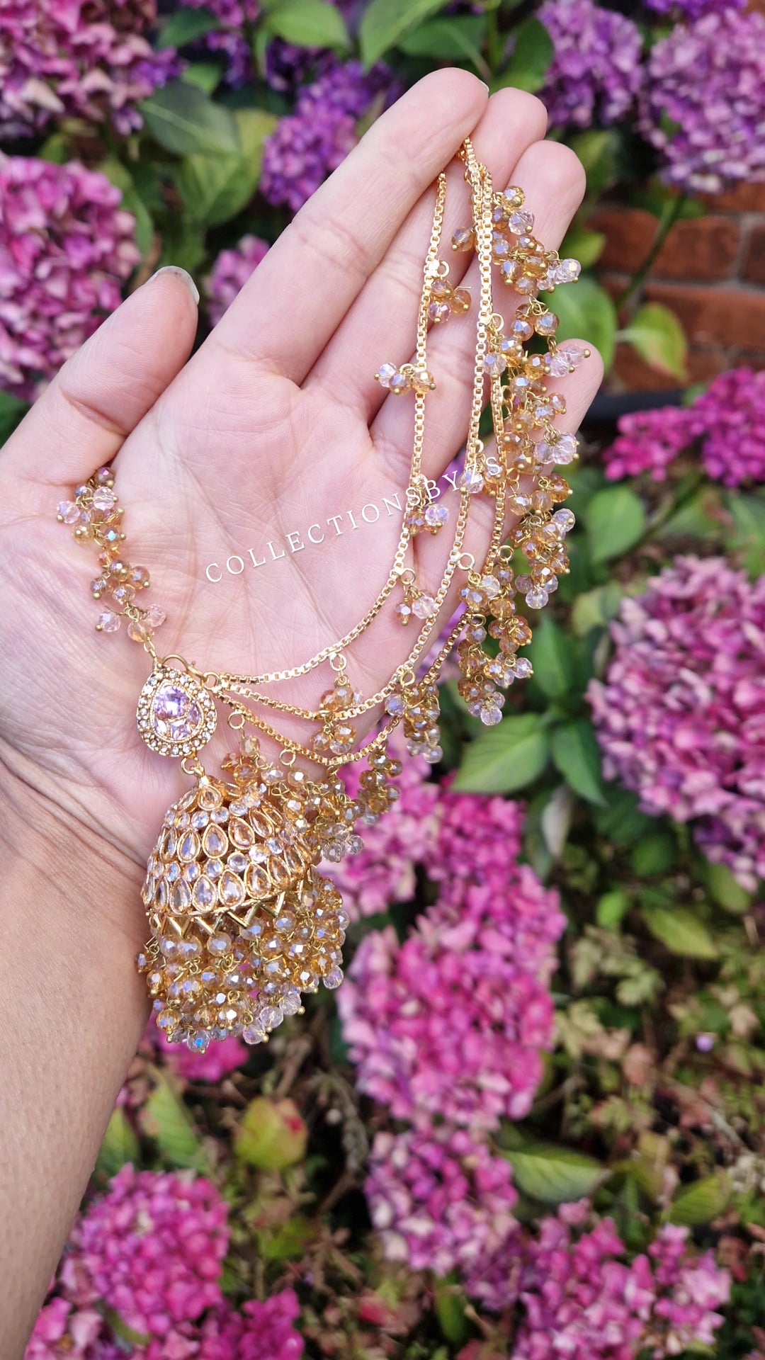 MEHEK- Pakistani Choker Set - Pink and Gold * LAUNCH OFFER*