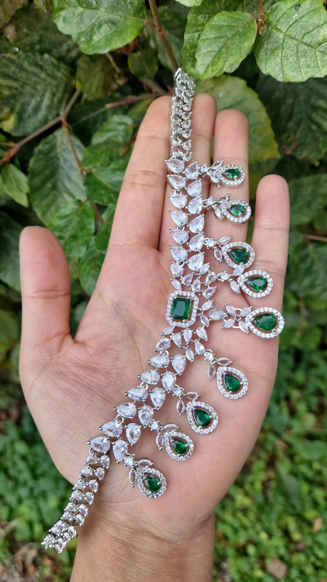 MEERA-  American Diamond  Indian Bridal/Party Set