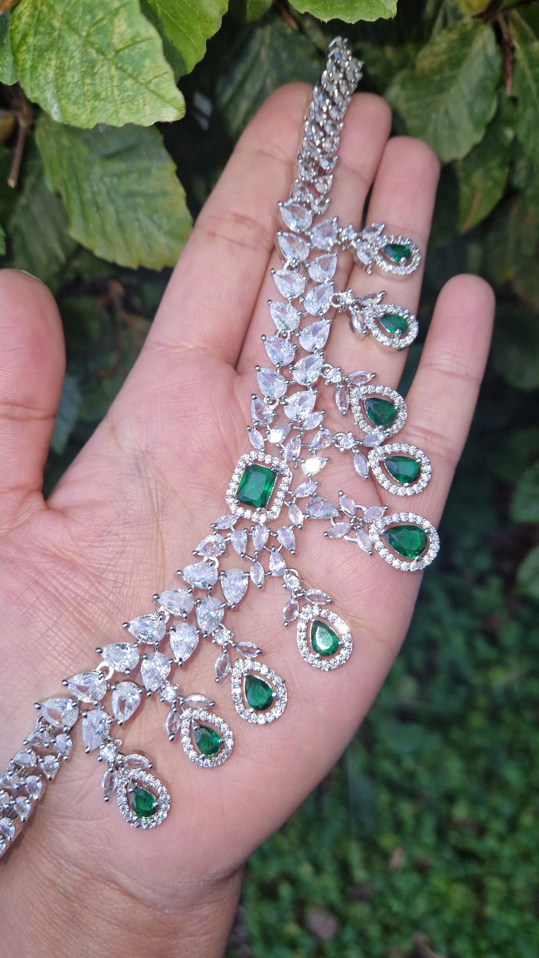 MEERA-  American Diamond  Indian Bridal/Party Set