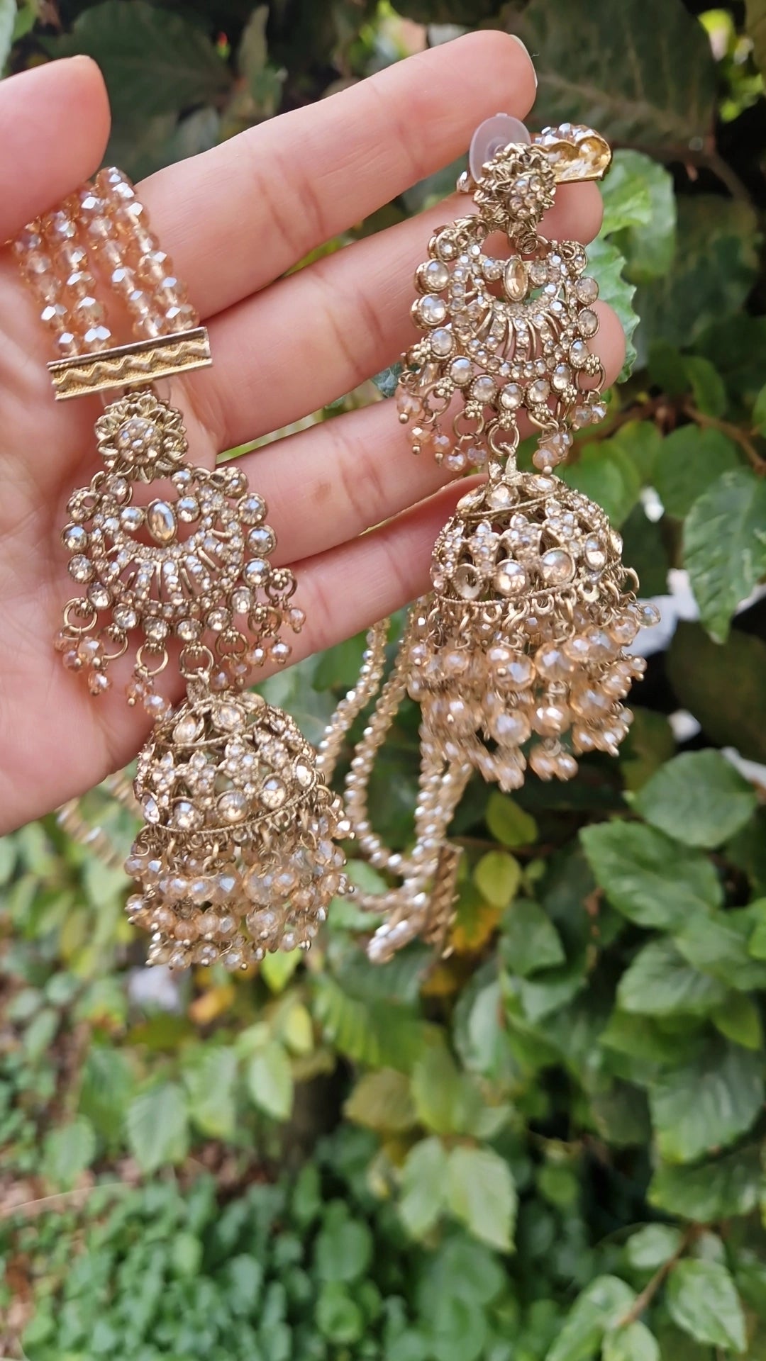 CLEARANCE * Gold Jhumkas with Saharas*