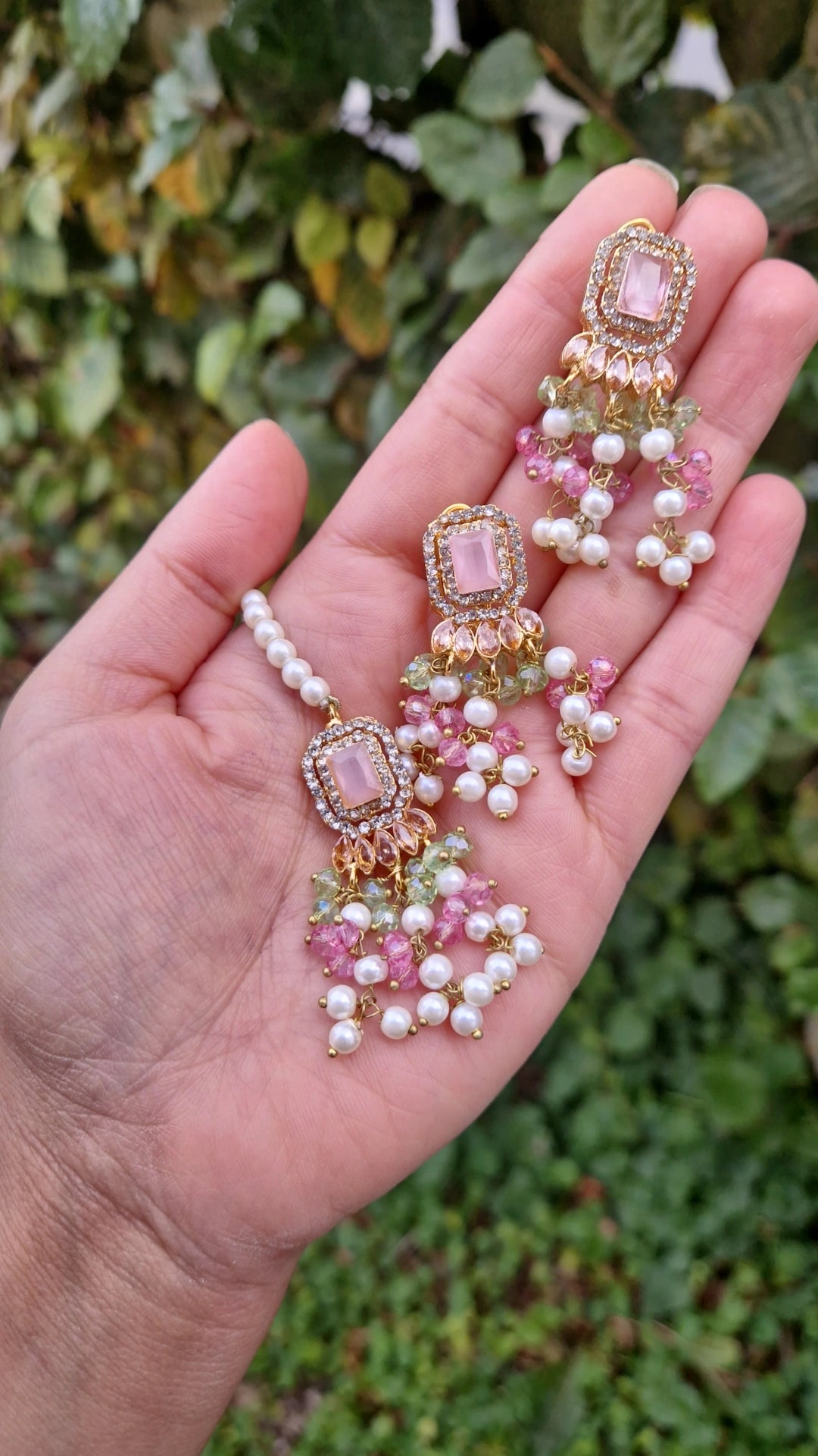 ABEEHA- Earrings and Tikka only- Mini Set
