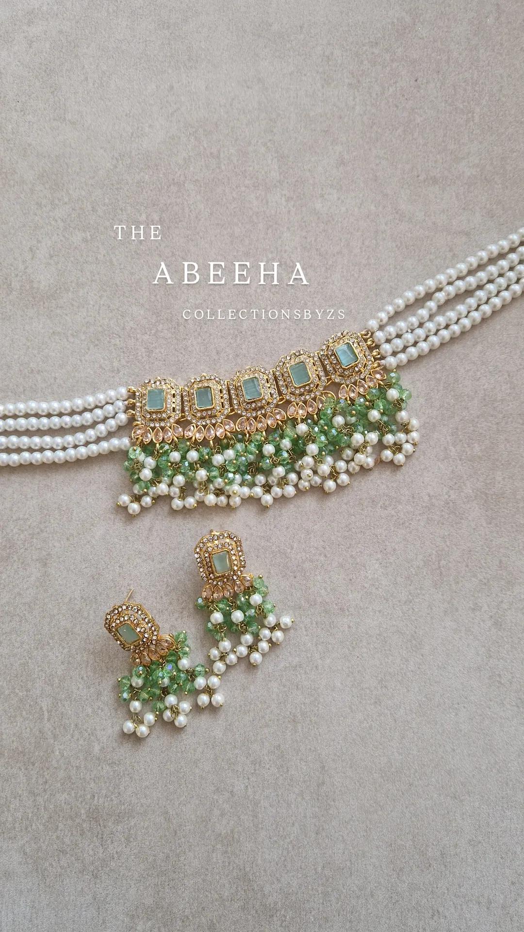 ABEEHA- Mini Pakistani Set- Light green - Very Small and Elegant