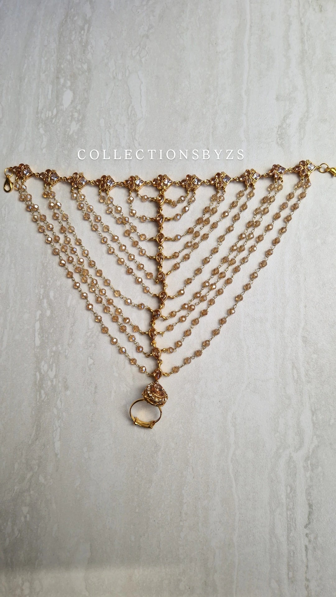 Elegant Pakistani Handpiece - 1 FULL GOLD